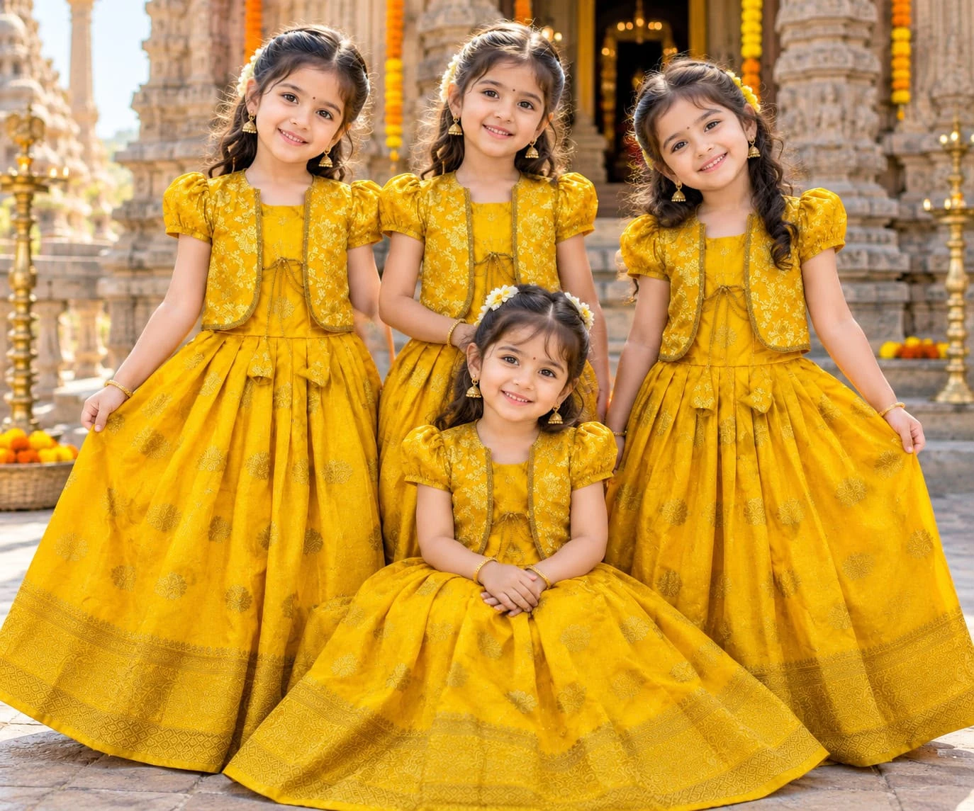 Traditional Haldi & Occasional Gown Kidswear 4