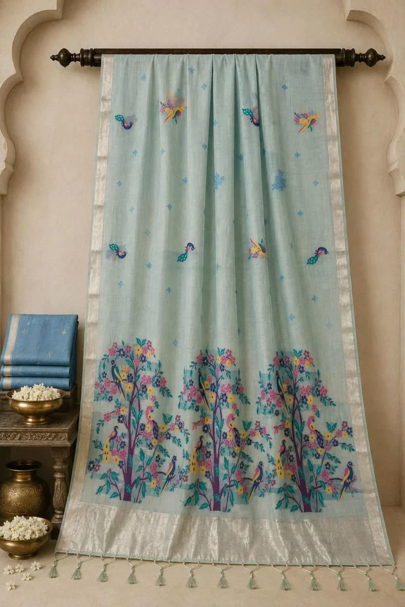 Tree Vol 1 Peshwai Cotton Weaving Zari Butti Work Saree Collection 3