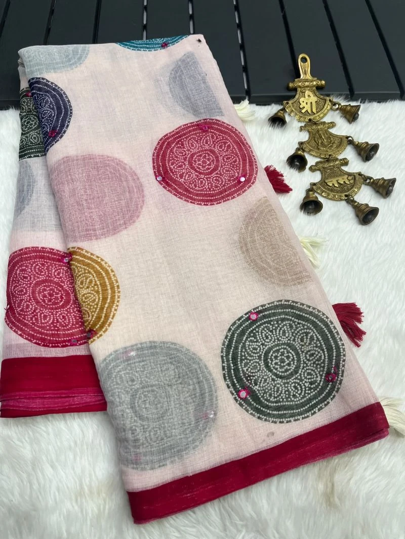 Varanasi Vol 3 Linen Silk Kalamkari Silk Saree Collection