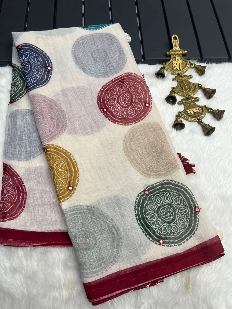 Varanasi Vol 3 Linen Silk Kalamkari Silk Saree Collection 6