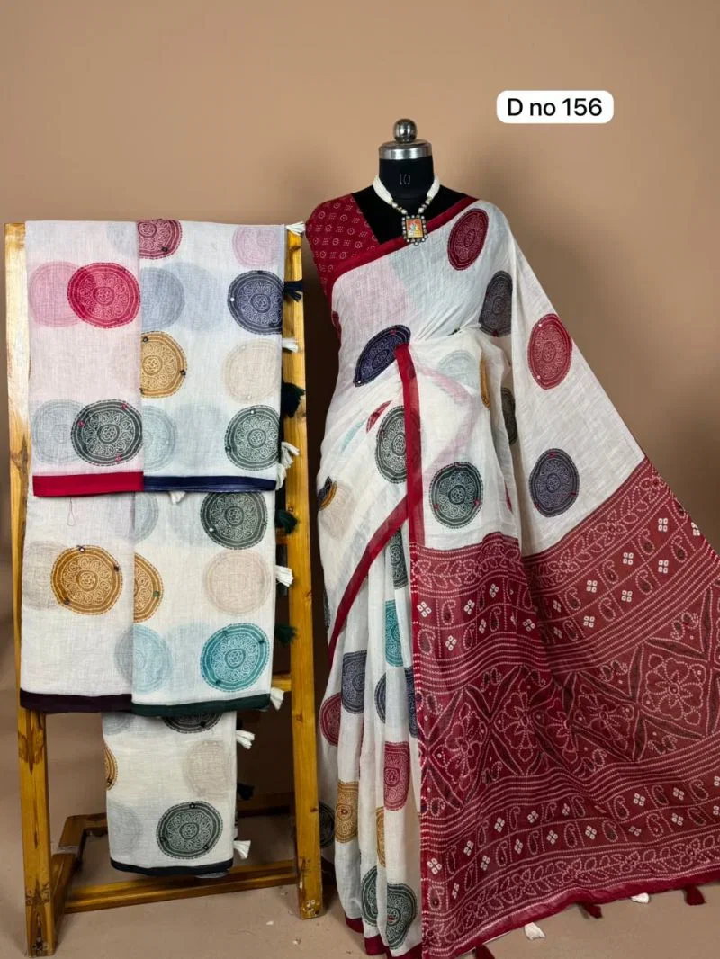 Varanasi Vol 3 Linen Silk Kalamkari Silk Saree Collection 8