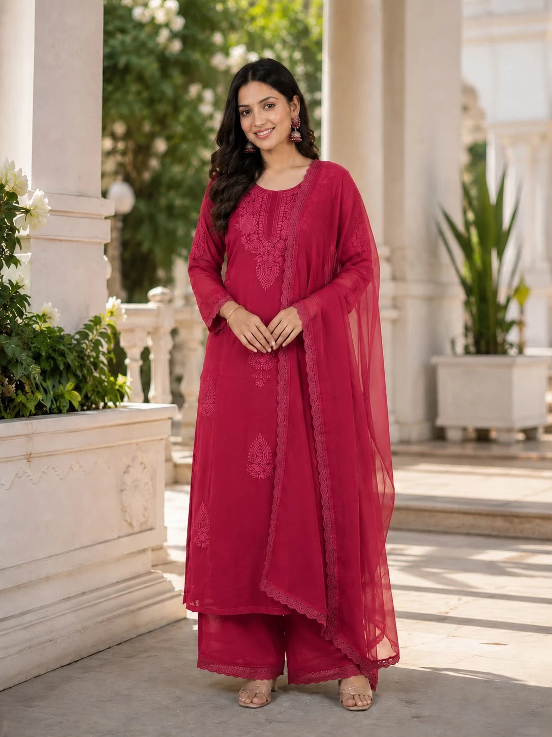 Vinayak Designer Party Wear Top Palazzo Dupatta Set 12