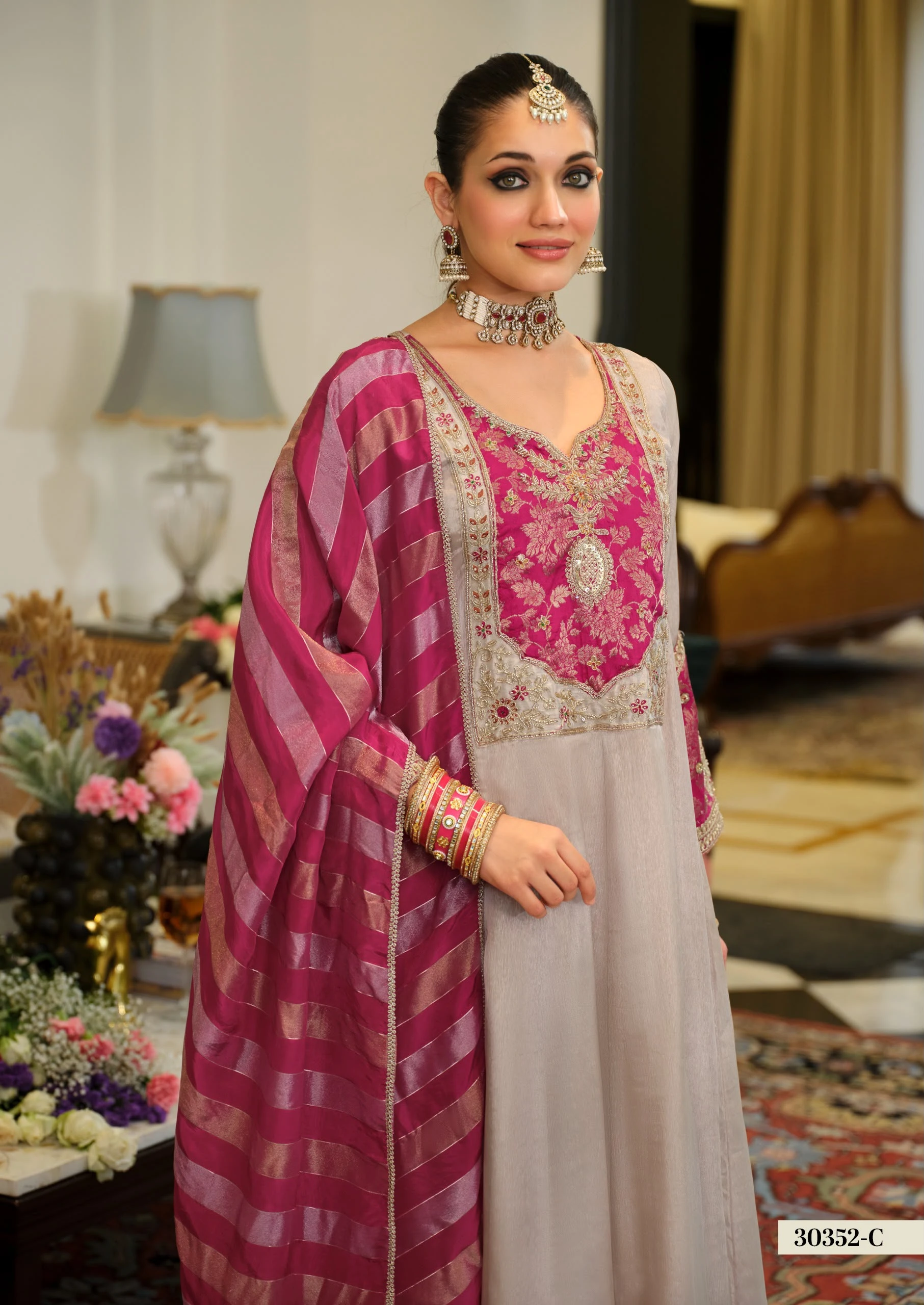 Vinayak Enterprise Pure Viscose Kanjivaram Embroidery Suit