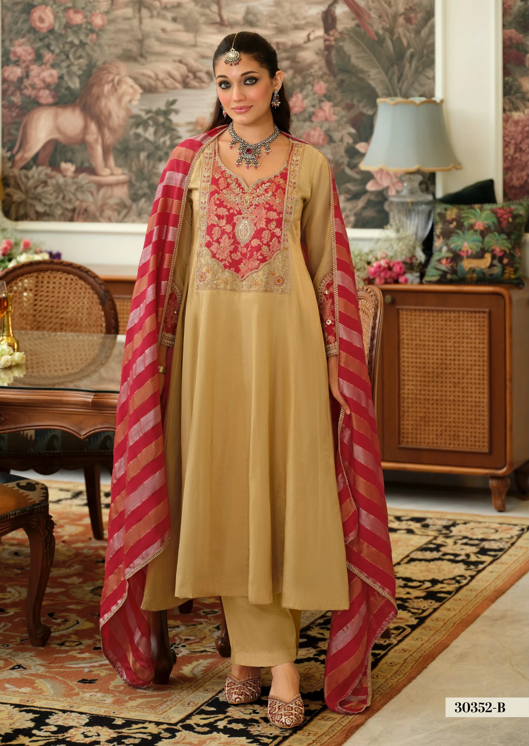 Vinayak Enterprise Pure Viscose Kanjivaram Embroidery Suit 3