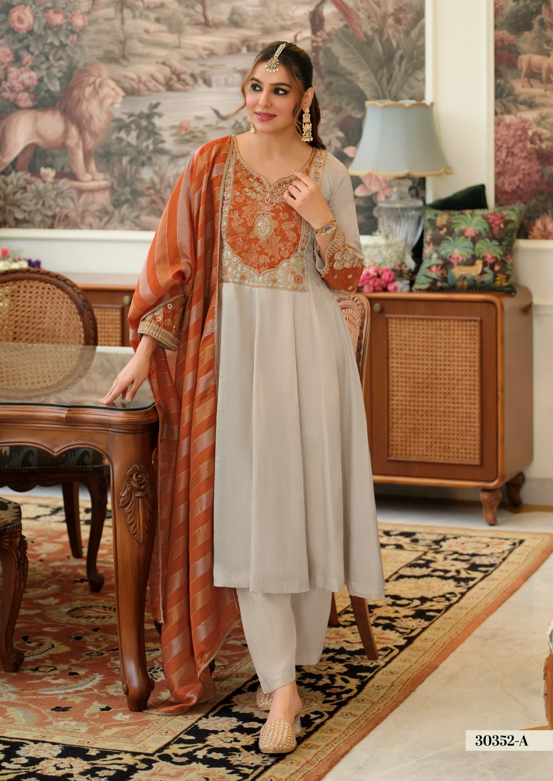 Vinayak Enterprise Pure Viscose Kanjivaram Embroidery Suit 5