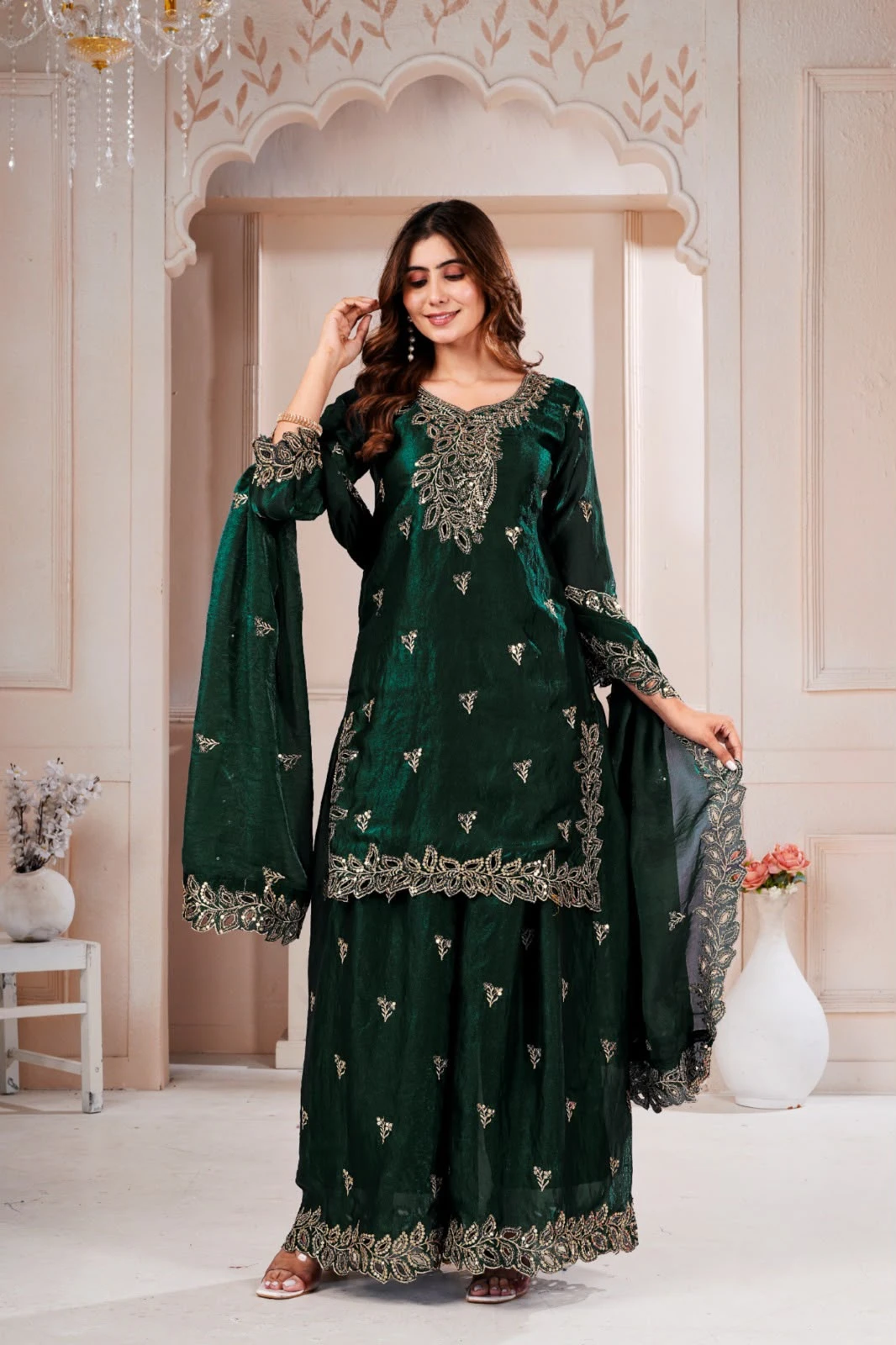 Vinayak Pakistani Designer Fendy Sharara Suit Wholesale 1