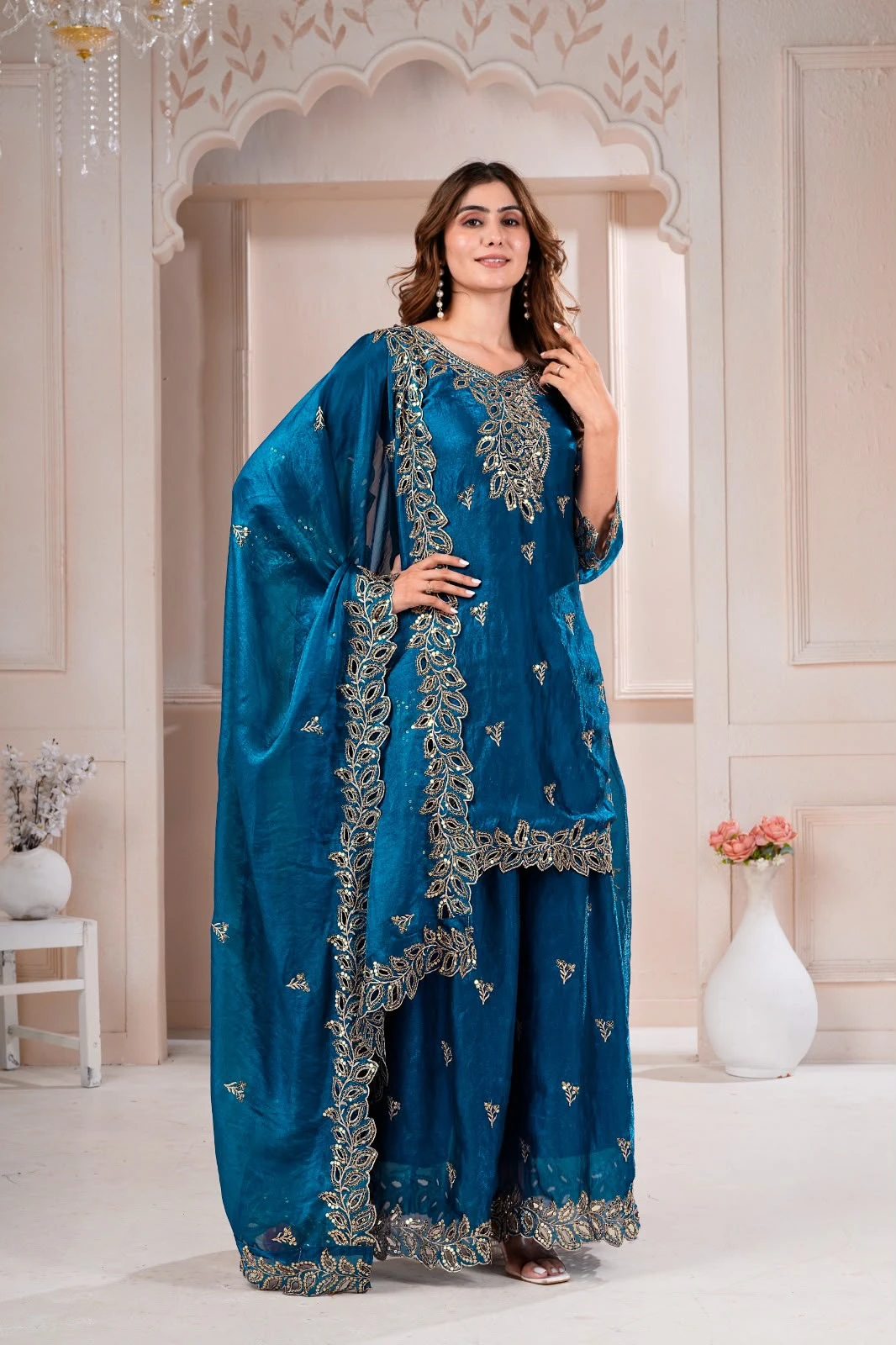 Vinayak Pakistani Designer Fendy Sharara Suit Wholesale 13