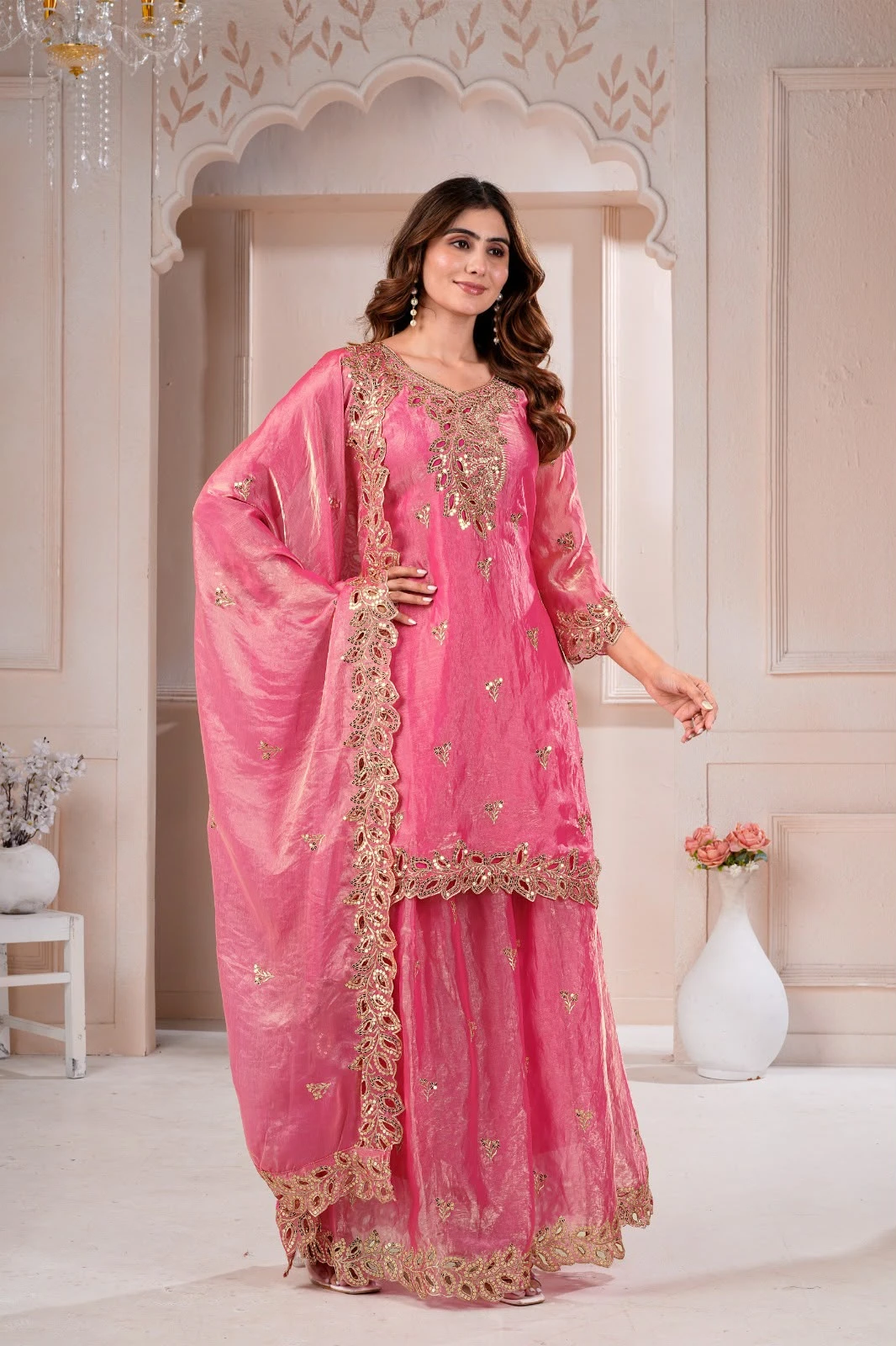 Vinayak Pakistani Designer Fendy Sharara Suit Wholesale 15