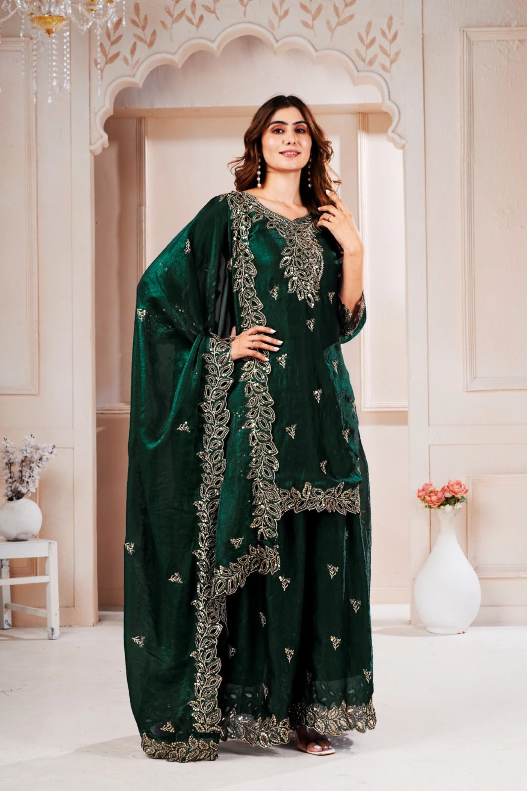 Vinayak Pakistani Designer Fendy Sharara Suit Wholesale 16