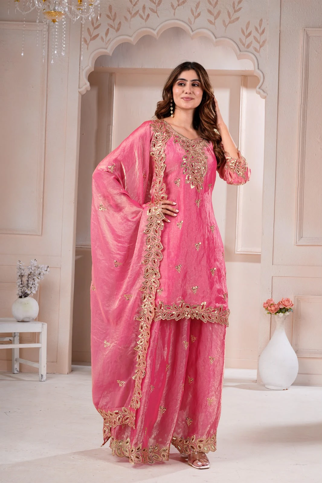 Vinayak Pakistani Designer Fendy Sharara Suit Wholesale 17