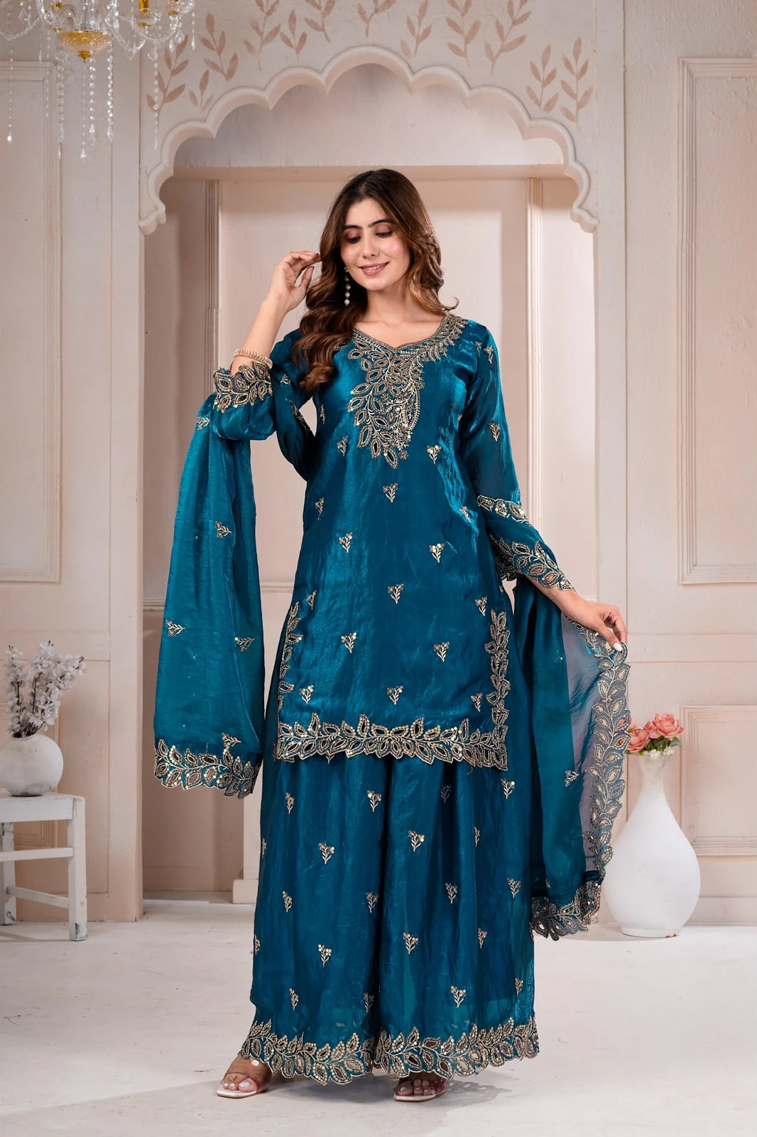 Vinayak Pakistani Designer Fendy Sharara Suit Wholesale 2