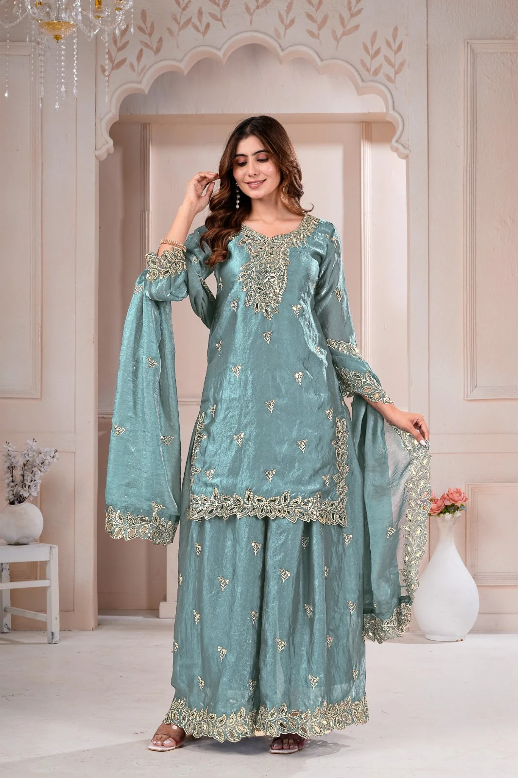 Vinayak Pakistani Designer Fendy Sharara Suit Wholesale 21