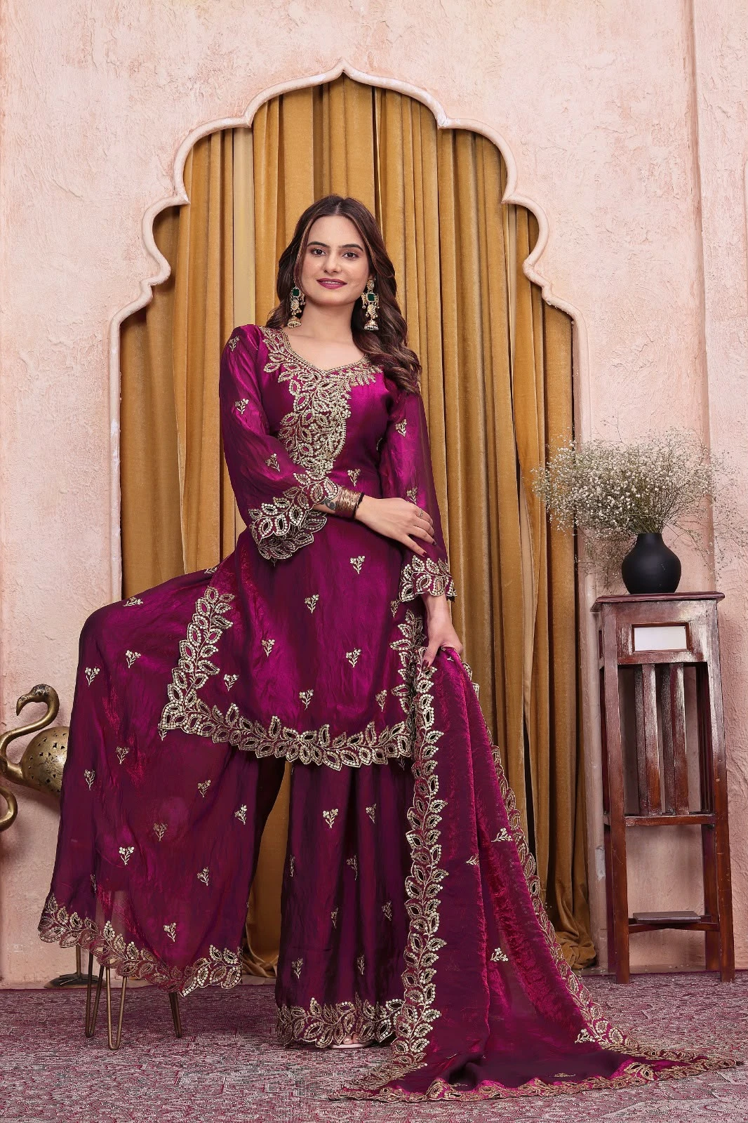 Vinayak Pakistani Designer Fendy Sharara Suit Wholesale 4