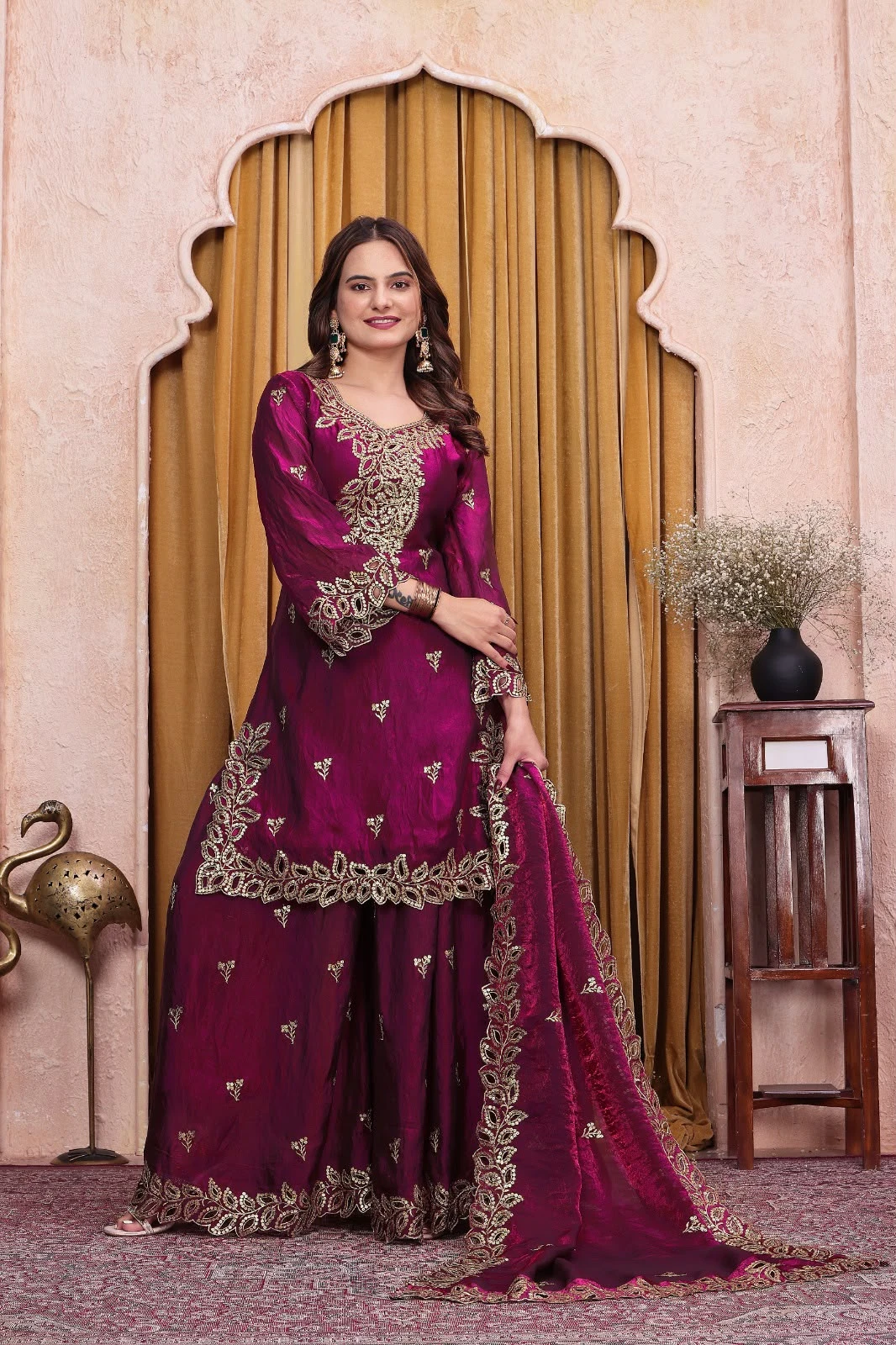 Vinayak Pakistani Designer Fendy Sharara Suit Wholesale 6