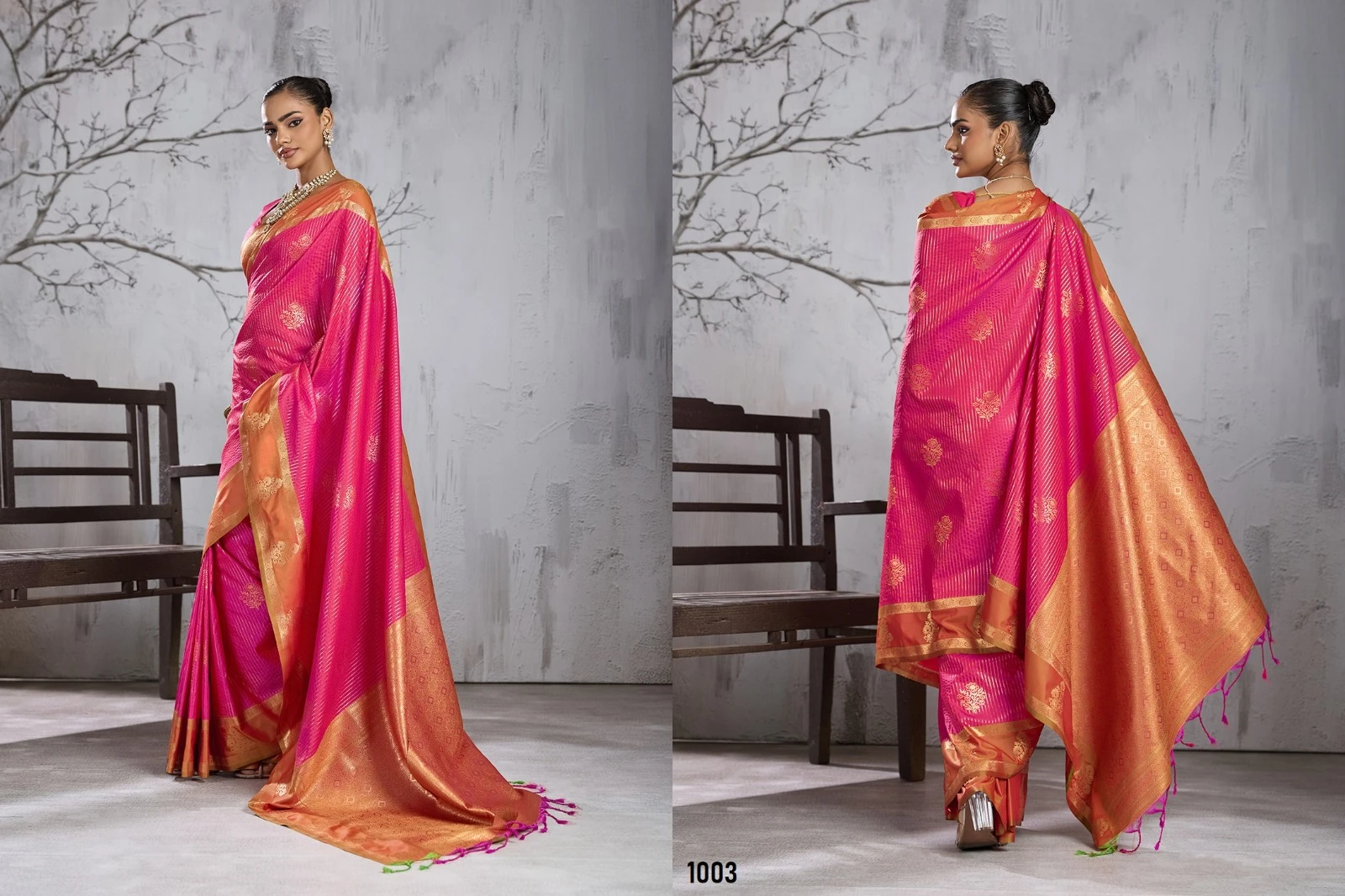 Vinayak Wholesale Advika Silk Saree With Gold Zari Weaving And Traditional Motifs 10