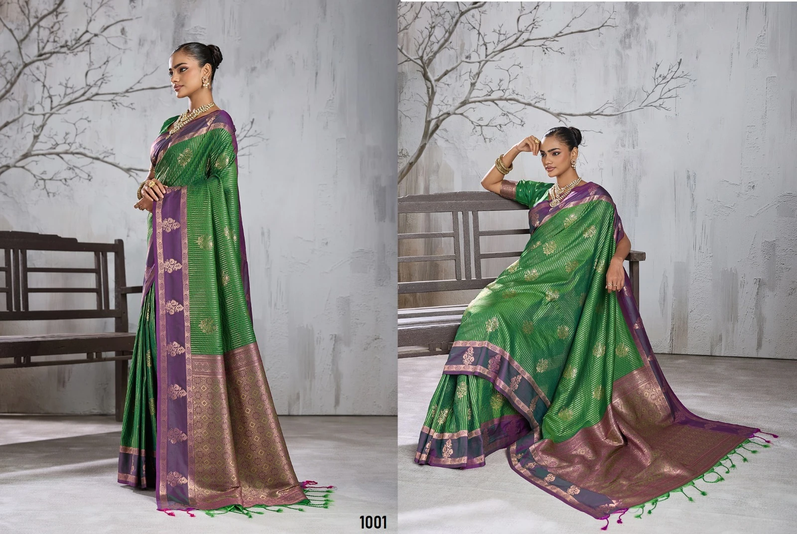 Vinayak Wholesale Advika Silk Saree With Gold Zari Weaving And Traditional Motifs 2