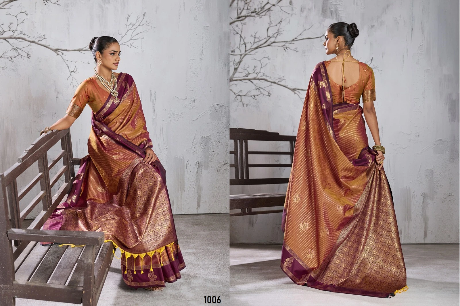 Vinayak Wholesale Advika Silk Saree With Gold Zari Weaving And Traditional Motifs 6