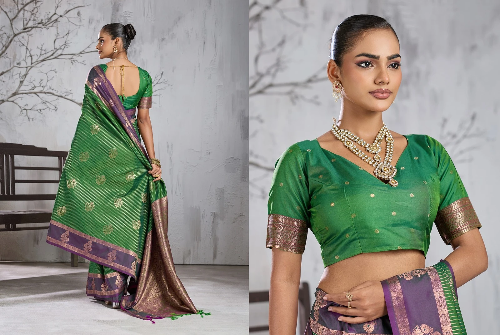Vinayak Wholesale Advika Silk Saree With Gold Zari Weaving And Traditional Motifs 8