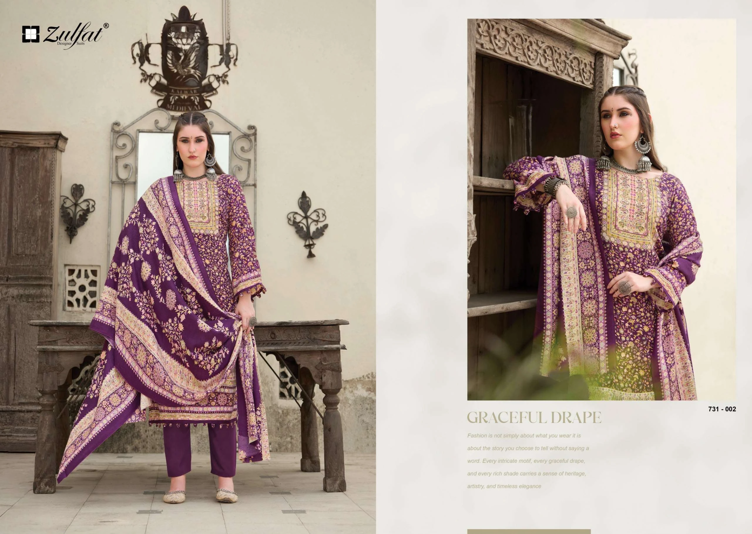 Zulfat Designer Suits Gulnoor 2